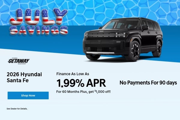 A lease & finance offer for a 2026 Santa Fe